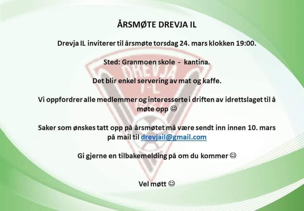 Innkalling til årsmøte 2022